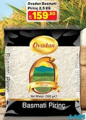 OVADAN BASMATİ PİRİNÇ 2,5 KG